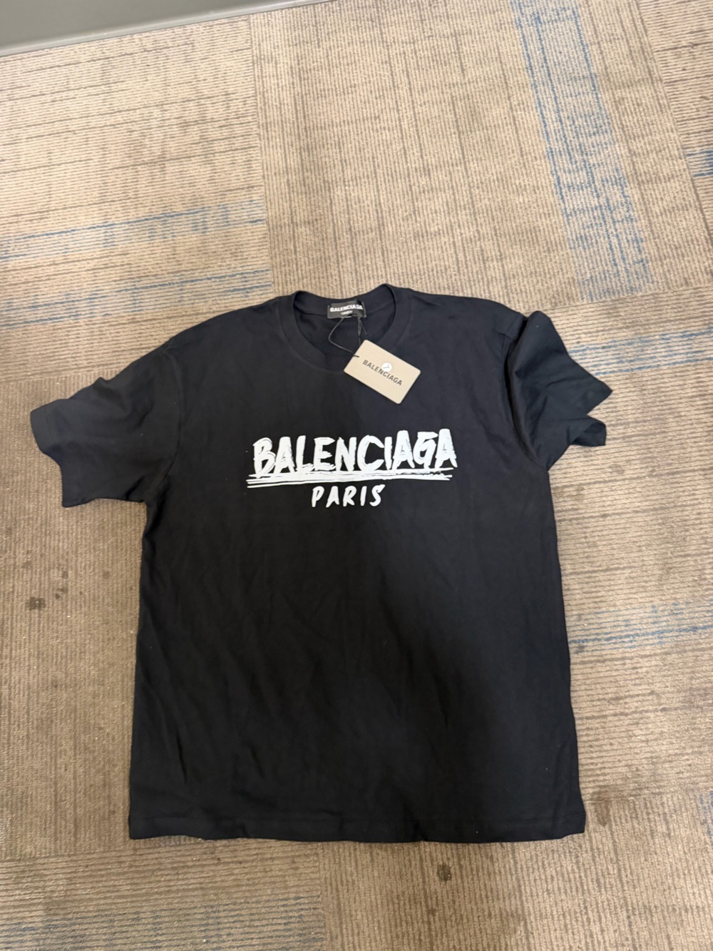 Balenciaga Black Short Sleeve Logo Tee